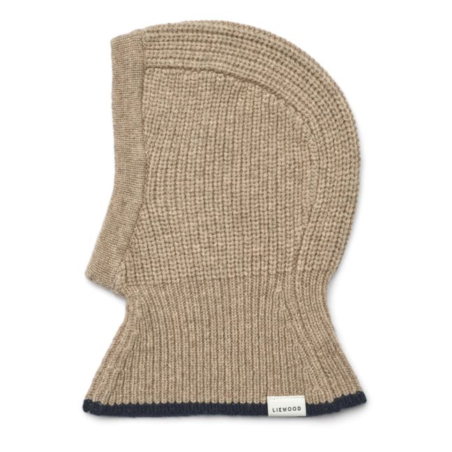 Cagoule Mérinos Bicolore Theodor | Beige