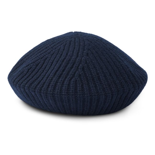 Bonnet Laine Recylée Borg | Bleu marine