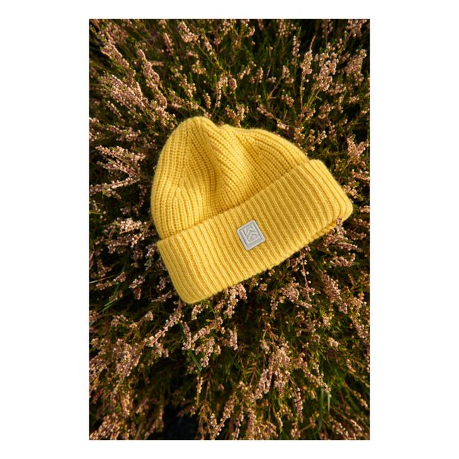 Mütze aus recycelter Wolle Emilio | Gelb