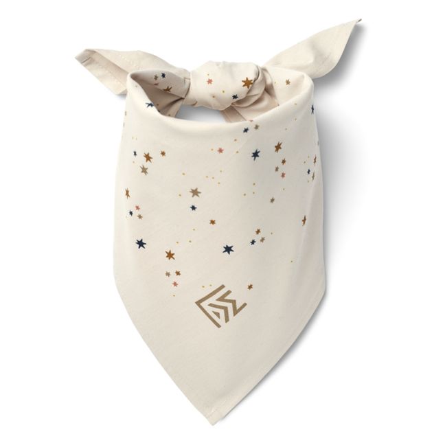 Lot 2 Foulards Coton Bio Etoiles Bali | Ecru