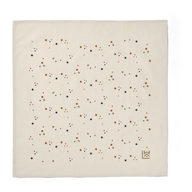 Lot 2 Foulards Coton Bio Etoiles Bali | Ecru