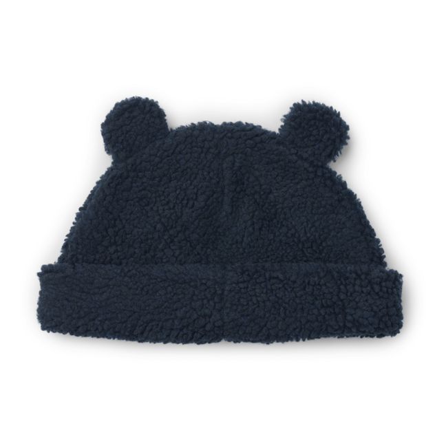 Bonnet Matière Recyclée Façon Fourrure Bibi | Bleu marine