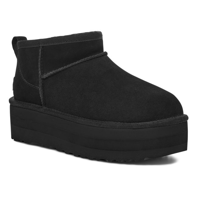 Gefütterte Boots Classic Mini Platform | Schwarz