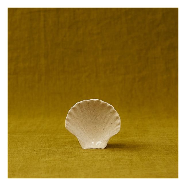 Conchiglia porta oggetti in gres | Crema