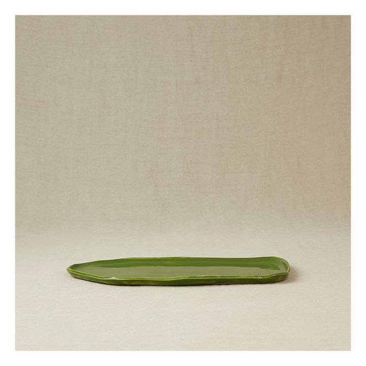 Glazed Stoneware Display Dish | Khaki- Product image n°1