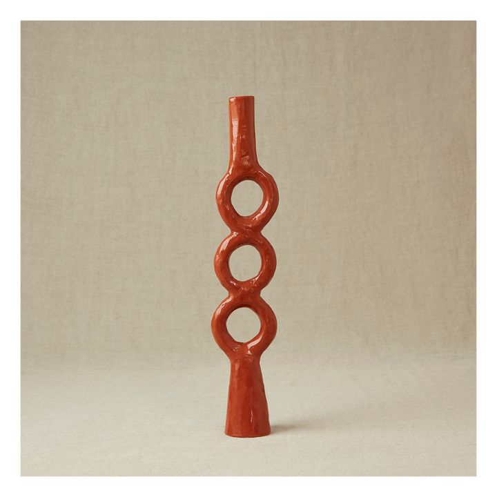 Earthenware Circle Candle Holder | Terracotta- Product image n°0