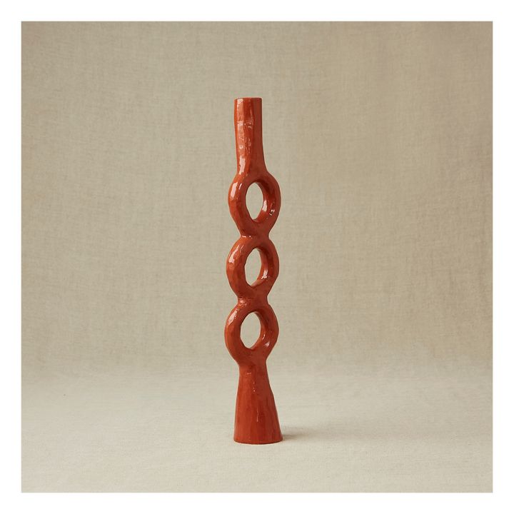 Earthenware Circle Candle Holder | Terracotta- Product image n°1