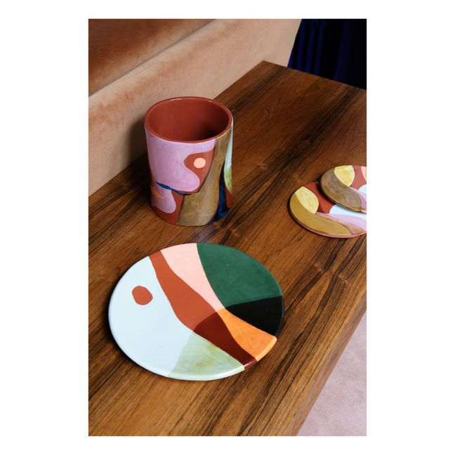 Vase en faïence | Vert kaki