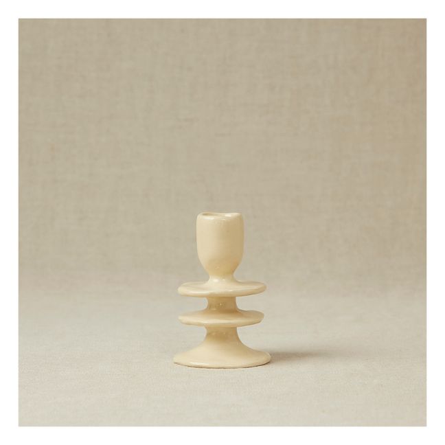 Portavelas de cerámica | Crema
