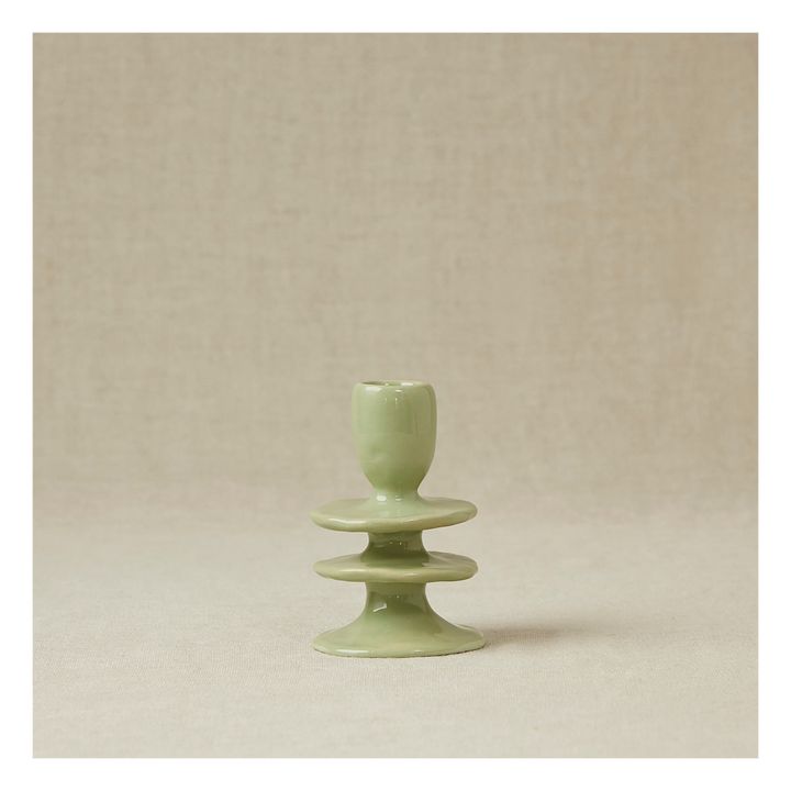 Portavelas de cerámica | Verde Menta- Imagen del producto n°0