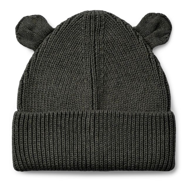 Bonnet Coton Bio Côtelé Gina | Gris Antracita