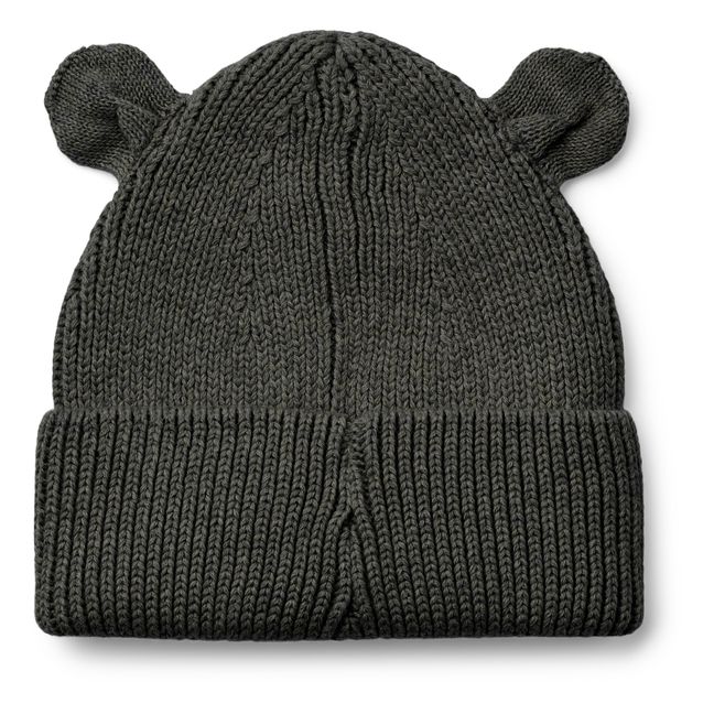 Bonnet Coton Bio Côtelé Gina | Gris anthracite