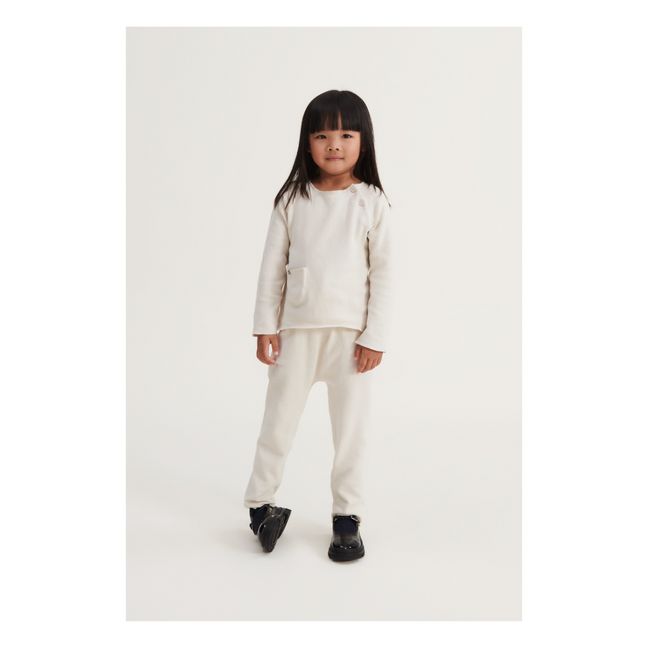 T-Shirt Coton Bio Côtelé Lolan | Ecru