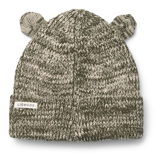 Bonnet Coton Bio Côtelé Chiné Gina | Vert kaki