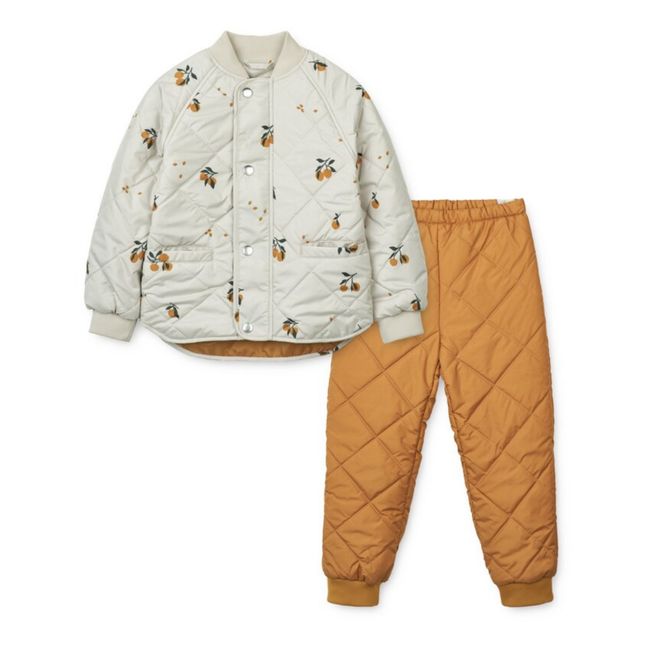 Chaqueta + Jogger Materiales reciclados Acolchado Picos Anniston | Crudo