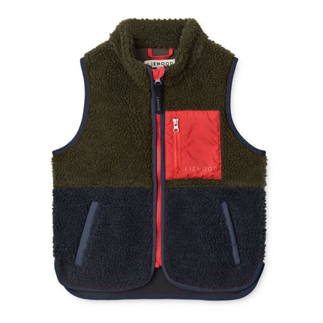Veste Sans Manches Matières Recyclées Façon Fourrure Vada | Khaki