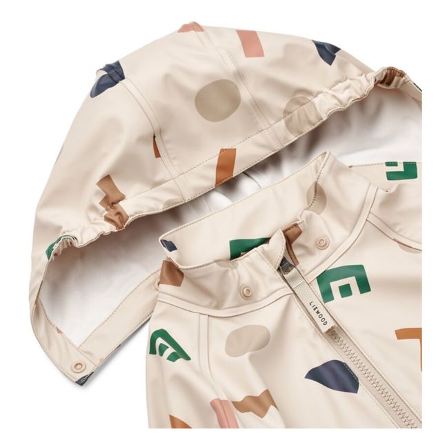 Regenjacke Jacke + Hose Recyceltes Material Alphabet Moby | Seidenfarben