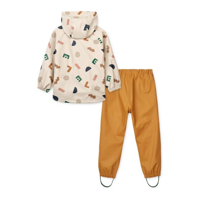 Regenjacke Jacke + Hose Recyceltes Material Alphabet Moby | Seidenfarben