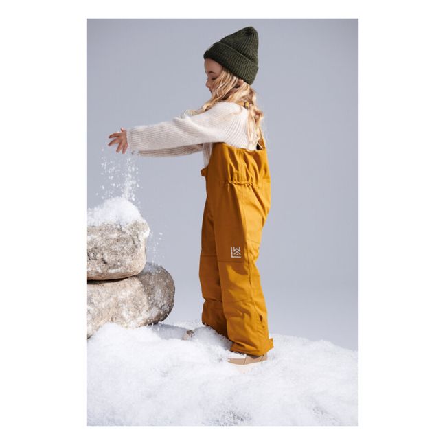 Peach Melodi waterproof jacket + dungarees made from recycled materials | Apricot