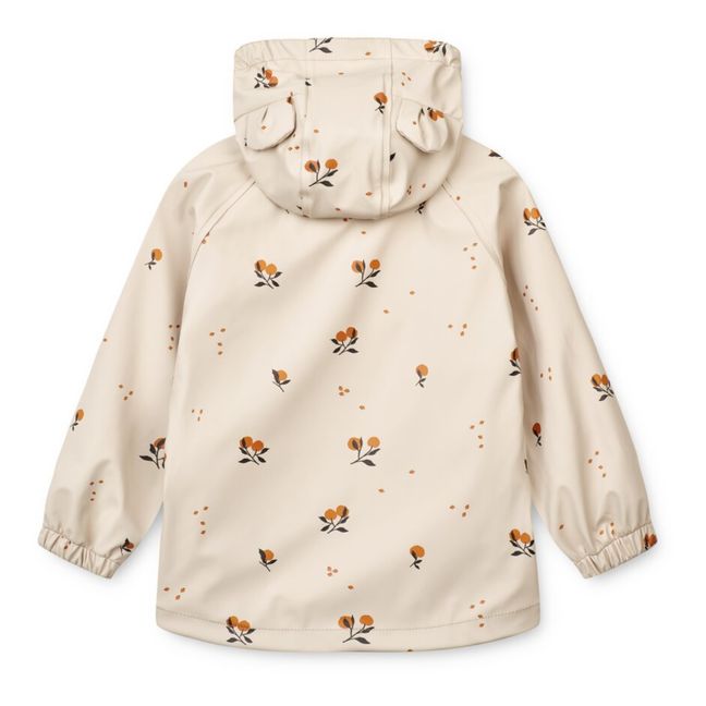 Peach Melodi waterproof jacket + dungarees made from recycled materials | Apricot