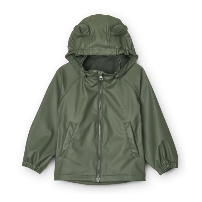 Melodi waterproof jacket in recycled materials | Chrome green