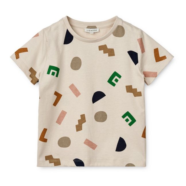 T-Shirt Coton Bio Alphabet Apia | Ecru
