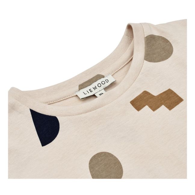T-Shirt Coton Bio Alphabet Apia | Ecru