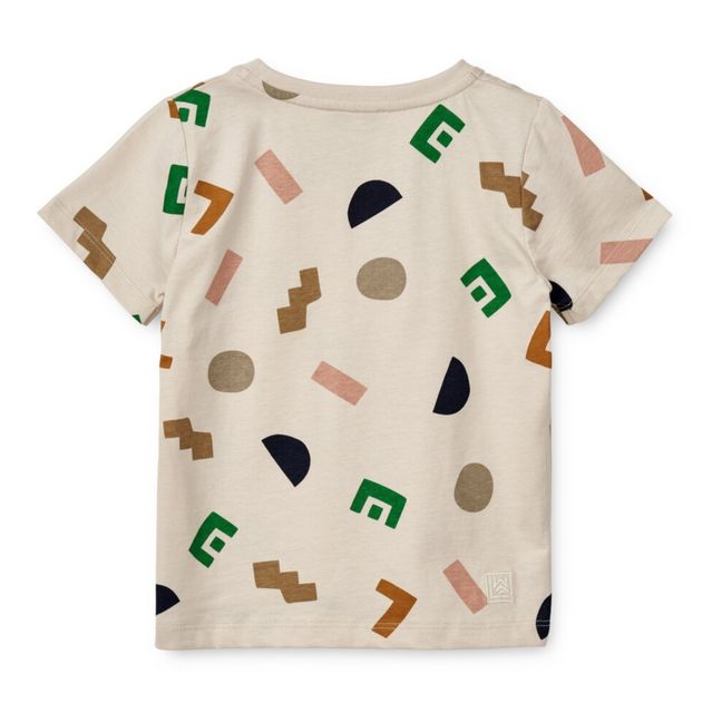T-Shirt Coton Bio Alphabet Apia | Ecru