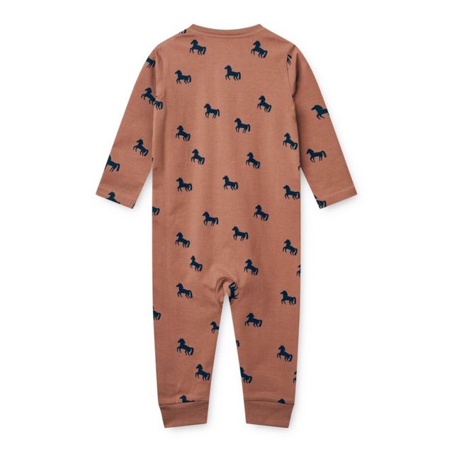 Pyjama Coton Bio Chevaux Birk | Vieux Rose