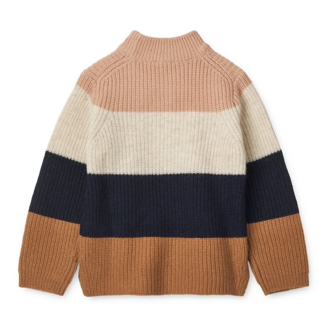 Pull Coton Bio Rayé Cali | Rose