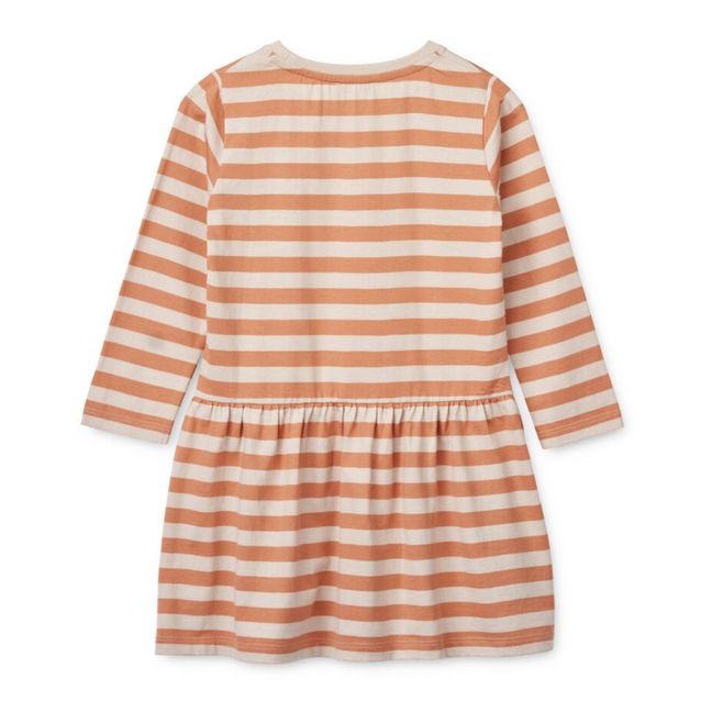 Striped Organic Cotton Dress Lima | Pale pink