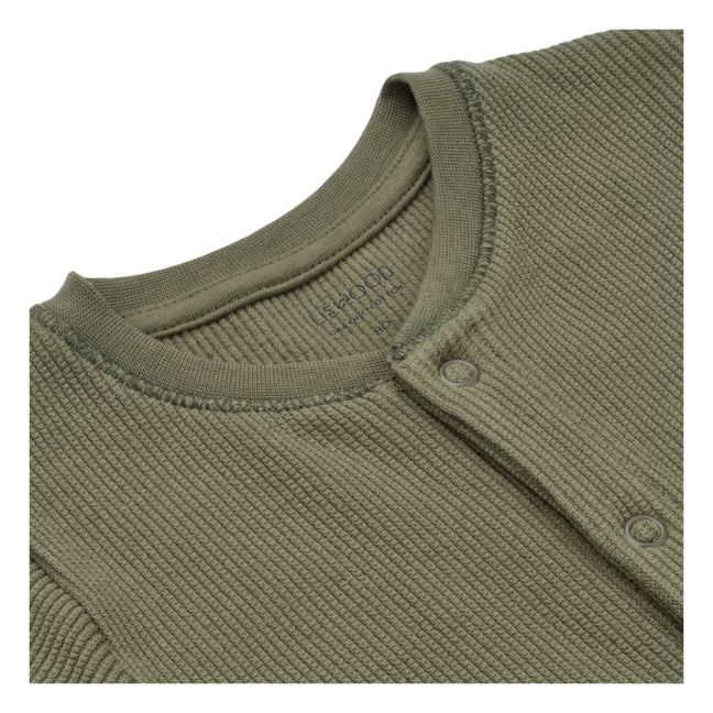 Pyjama Coton Bio Côtelé Birk | Vert kaki