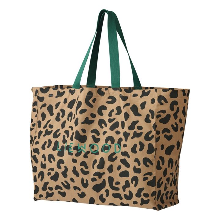 Tote Bag Bio-Baumwolle Leopard Maxi | Braun- Produktbild Nr. 0