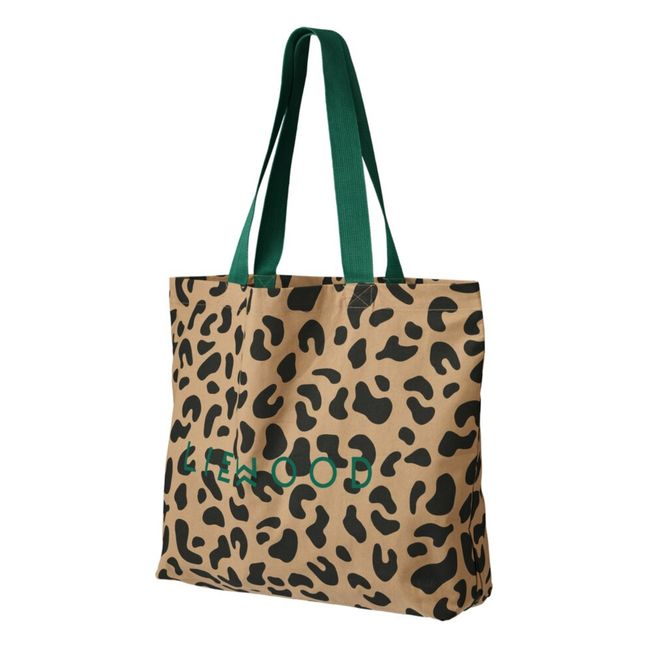 Tote Bag Coton Bio Léopard Big | Braun