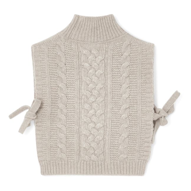 Pull sans Manches en Maille | Ecru