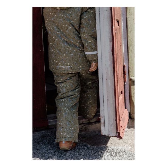 Parka Matières Recyclées Fleurie | Vert kaki