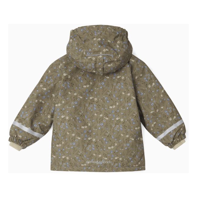 Parka Matières Recyclées Fleurie | Vert kaki
