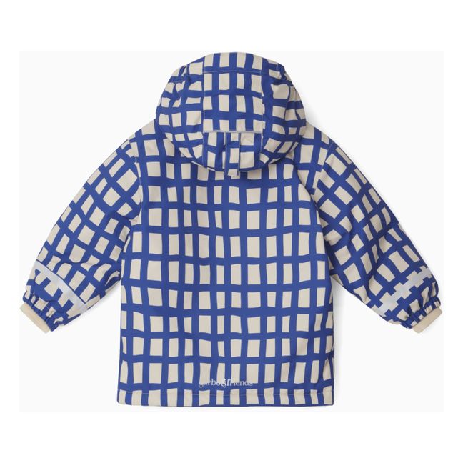Parka Matières Recyclées à Carreaux | Bleu roi