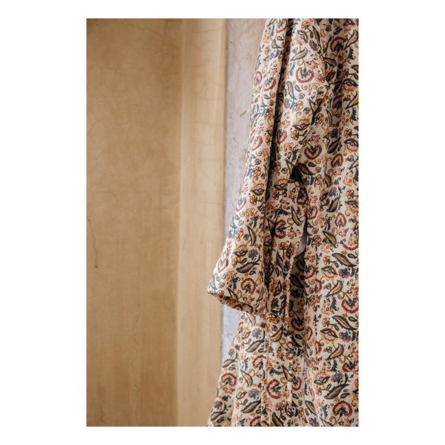 Bademantel Bio-Baumwolle Leila - Damenkollektion  | Seidenfarben