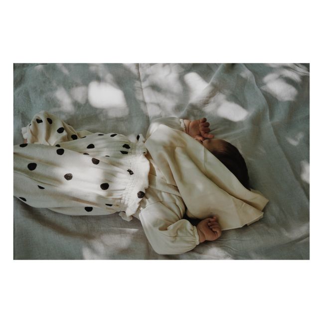 Playsuit con spalline e pois Cotone organico Gabriel | Bianco