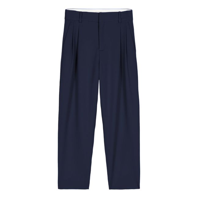 Pantalones Steven de lana | Azul Marino