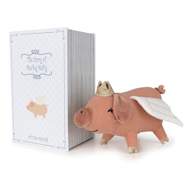 Peluche Cochon volant dans boîte cadeau