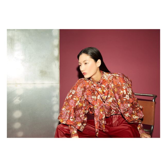 Blusa floral Celeste | Ciruela