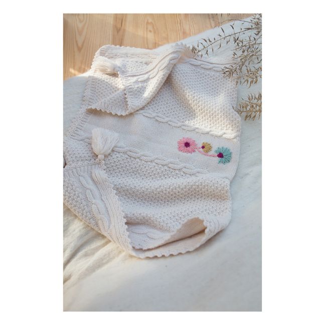 Couverture en maille Louna | Crème