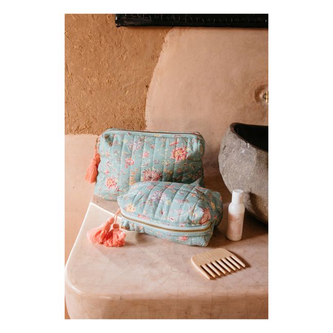 Pochette Teiki en coton bio | Bleu turquoise