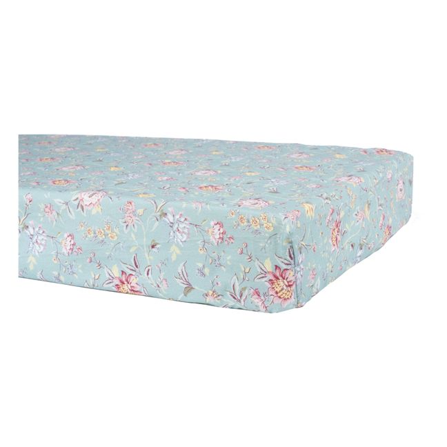 Nicole Organic Fitted Cotton Sheet | Turquoise