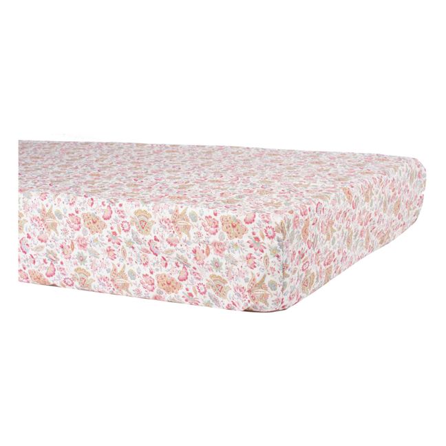 Drap-housse Nicole en coton bio | Rose poudré