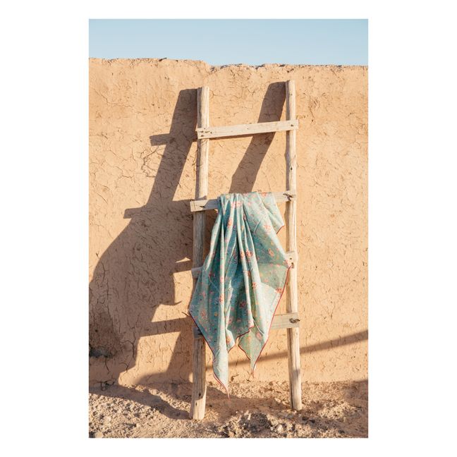Nappe Carla en coton bio | Bleu turquoise