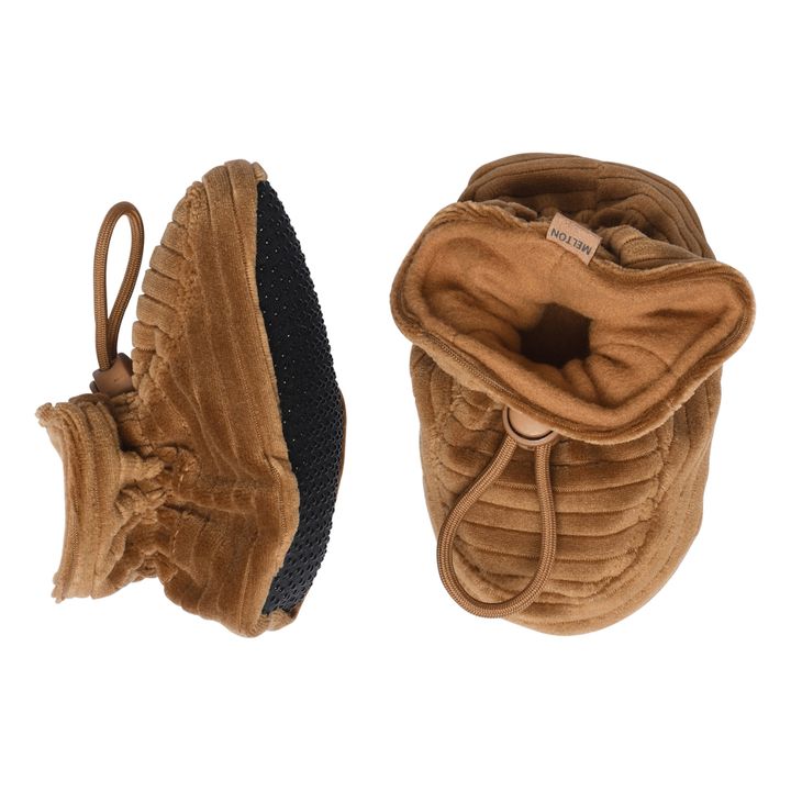 Zapatillas de terciopelo | Camel- Imagen del producto n°0
