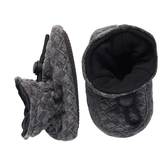 Quilted slippers | Dark grey